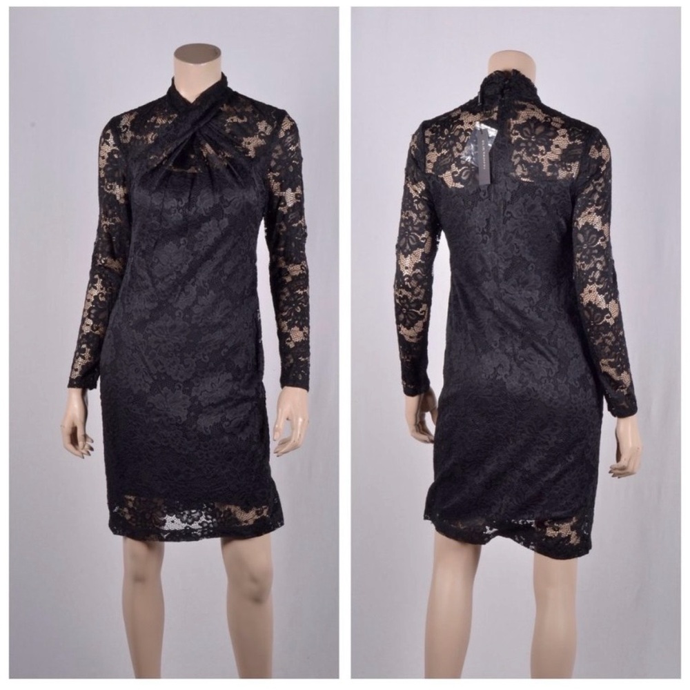Elie Tehari Black Lace Dress